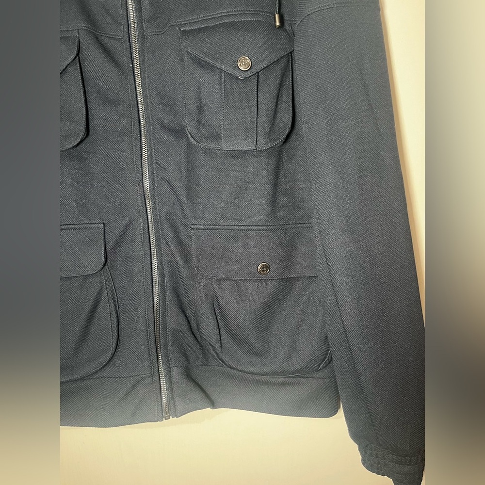 Zara Collection Mens Full Zip Jacket Blue 100%Polyester 
 Long Sleeve Casual XL - Picture 4 of 7
